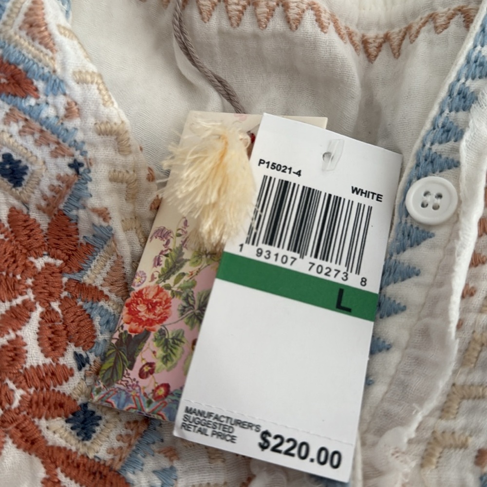 Women's Embroidered Bohemian Top - Johnny was.Brand New. - Picture 5 of 5